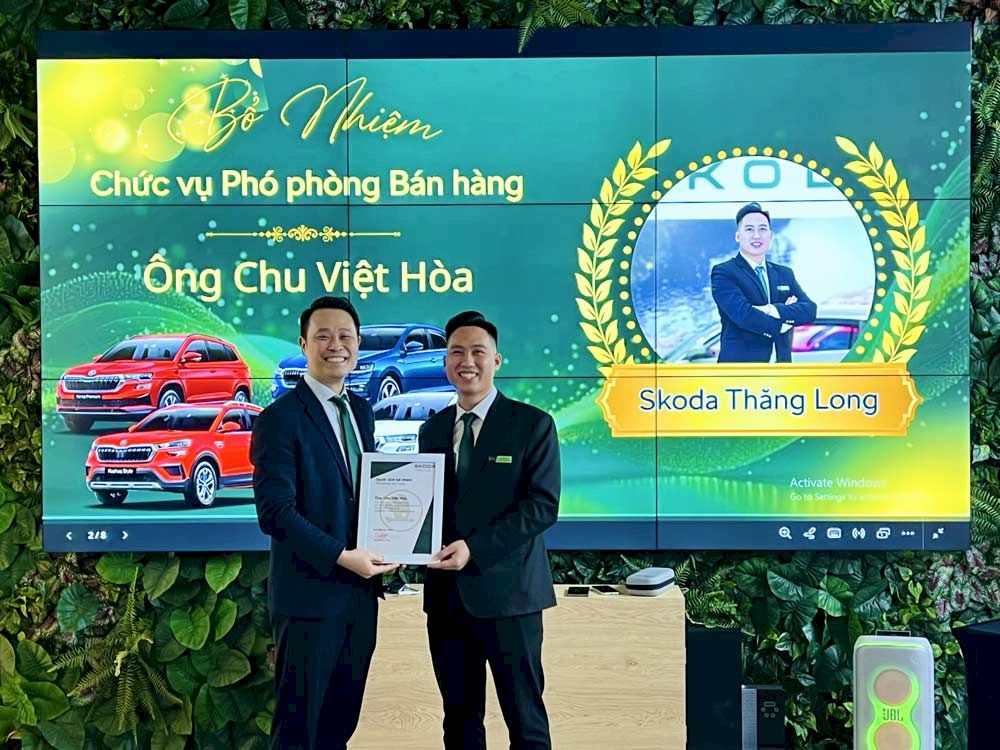 Skoda Thăng Long bổ nhiệm Phó phòng Bán hàng