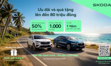 Giá xe Skoda tháng 4/2026: Slavia, Kushaq, Kodiaq, Karoq