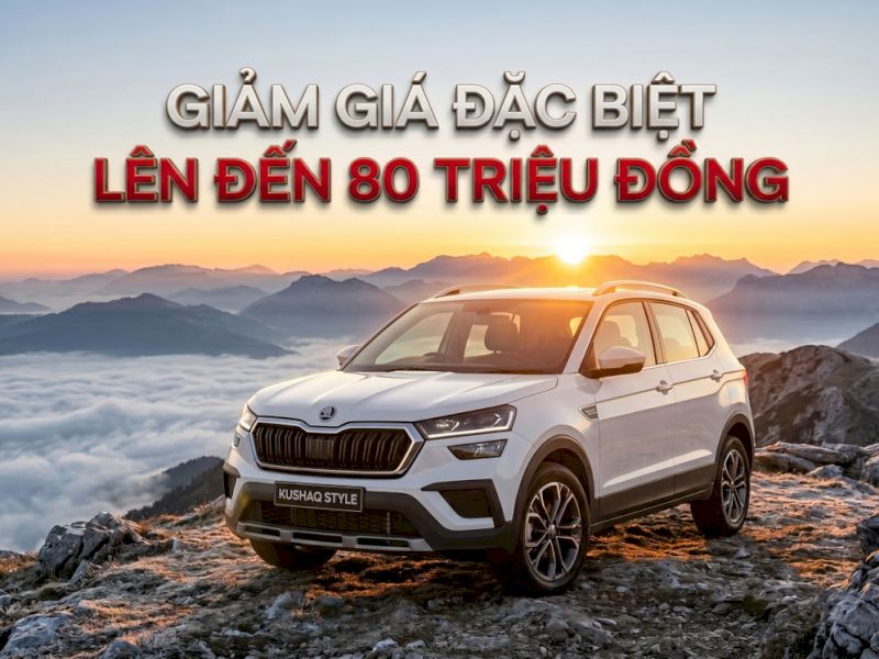Giá xe Skoda Kushaq tháng 6/2026: Ưu đãi tới 80 triệu đồng, hỗ trợ 50% trước bạ